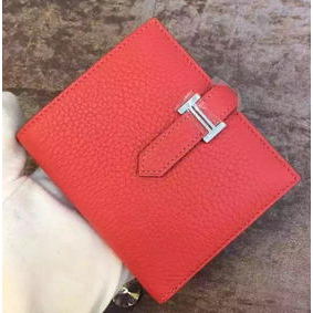 Hermes Bi-Fold Wallet Togo Leather H512 Light Red Replica HMSI0SRDL9T