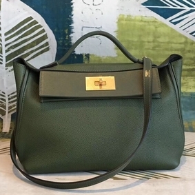 Knockoff Hermes 24/24 29 Bag In Canopee Clemence Calfskin HMS7LUM67L1