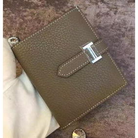 Best Quality Hermes Bi-Fold Wallet Togo Leather H512 Grey HMSZ0ULN2W9