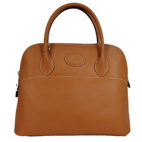 Knockoff Hermes Bolide 37CM Tote Bags Clemence H1037 Camel HMSJJO65HT9