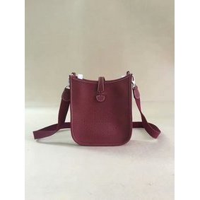 Hermes Evelyne original togo leather mini Shoulder Bag H15698 Burgundy Top Replica HMSYLV4EUTD