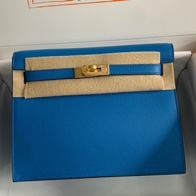 Hermes Kelly Danse II Bag In Blue Hydra Evercolor Calfskin HMSU87NQEV4