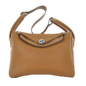 Hermes Lindy 30CM Grainy Leather Shoulder Bag H6207 Wheat HMSI1287U45