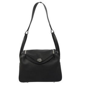 Hermes Lindy 30CM Havanne Shoulder Bag Black 1:1 Replica HMS0I65WTFK