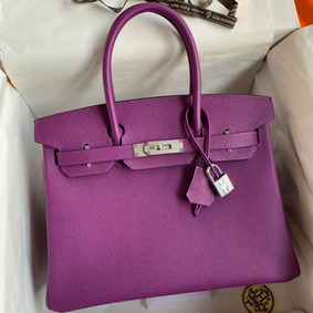 Hermes Birkin 30 Retourne Handmade Bag In Anemone Epsom Calfskin HMS25J3P6Y8