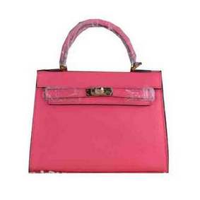 Hermes Kelly 22cm Tote Bag Calfskin Leather Rosy 1:1 Replica HMSLSW3Q8CC