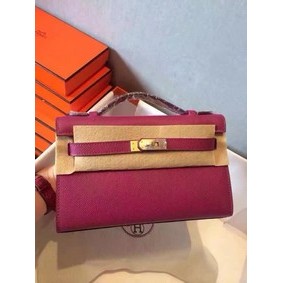 Hermes Kelly 22cm Tote Bag Original Leather KL22 Rose Replica HMSQN4RY5P3