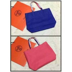 Hermes Shopper Double-Sided Bag Original Leather HS1209 Blue&Pink Replica HMSMOD1G9A4